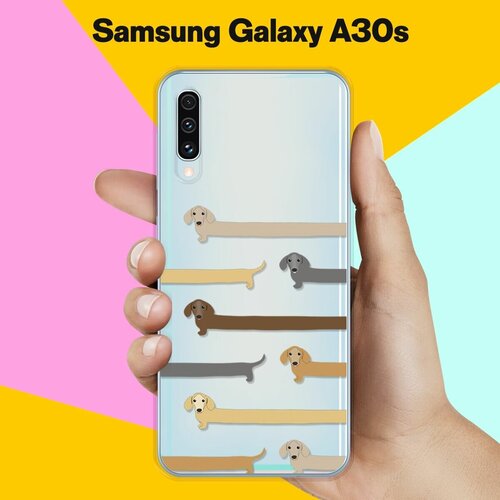 Силиконовый чехол Длинные Таксы на Samsung Galaxy A30s силиконовый чехол длинные таксы на samsung galaxy s21