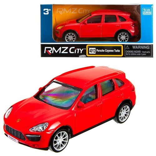 фото Машинка металлическая uni-fortune rmz city 1:43 porsche cayenne turbo , без механизмов, цвет красный, 12,5 x 5,6 x 5,9 см 444012-rd