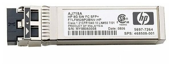 AJ718A Трансивер HP 8Gb Short Wave FC SFP+ 1 Pack Transceiver (AJ718A)