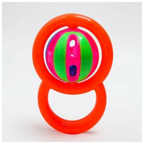 Погремушка Яркий шар, погремушка первая игрушка цвет микс в наборе1шт