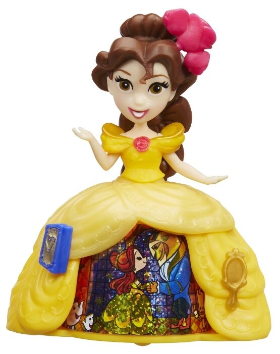 Мини-кукла Princess Hasbro в платье с волшебной юбкой Бэлль B8964EU40