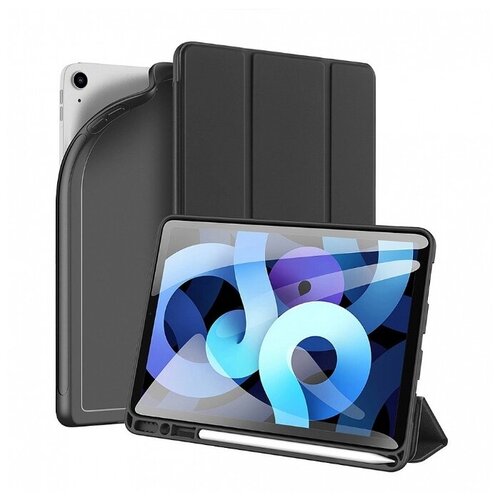 фото Чехол книжка для ipad air 4 10.9 (2020) osom, black dux ducis
