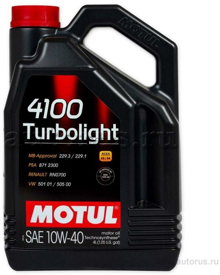 Масло motul 10w40 4100 turbolight api sl/cf 4л п/с