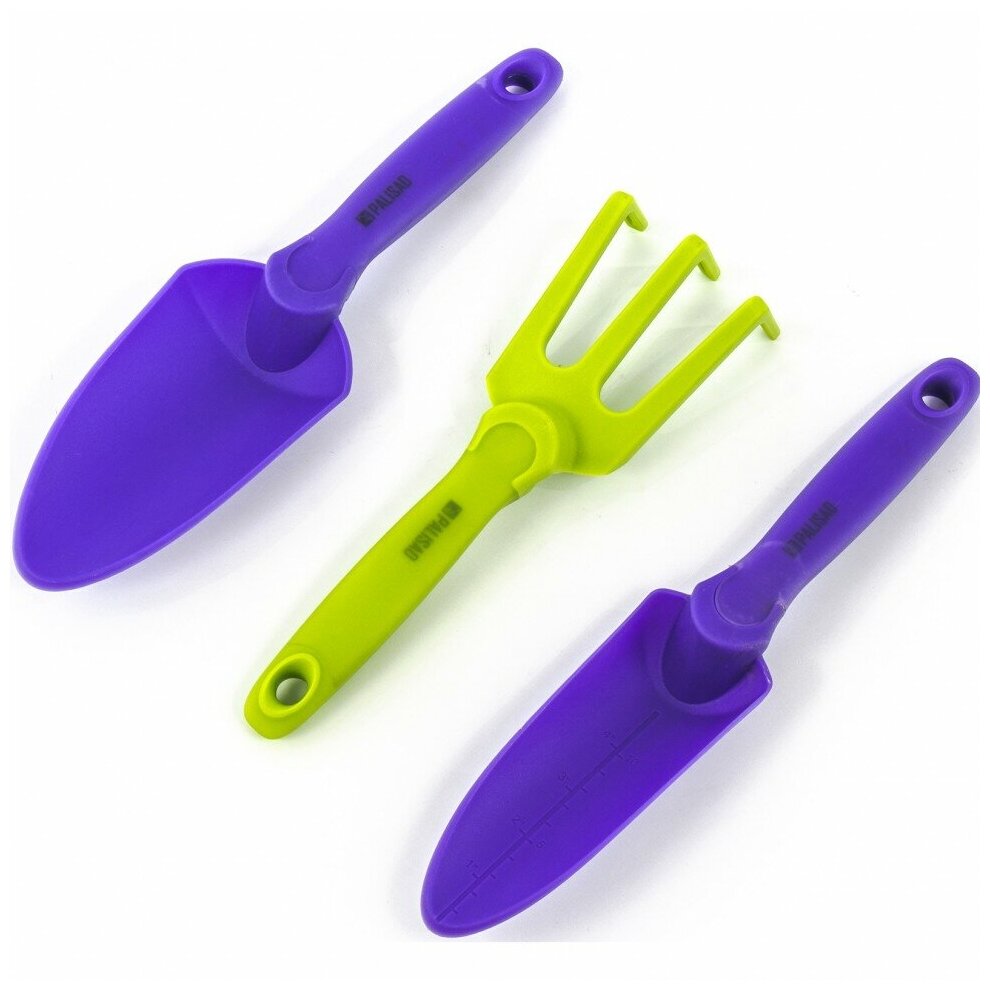 Набор садового инструмента, пластиковый, гелевые рукоятки, 3 предмета, Nylon Soft Palisad, 63021
