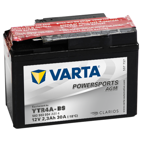 Аккумуляторная батарея VARTA гелевая 6СТ3 YTR 4A-BS 503 903 004