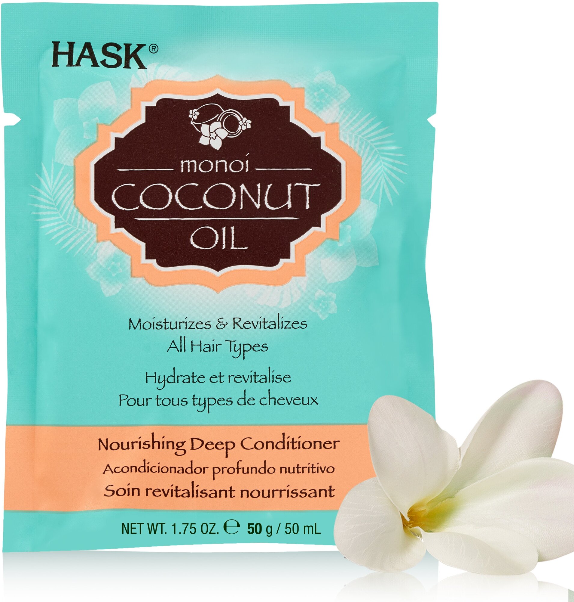 Маска для волос Hask питательная с кокосовым маслом, 50 г