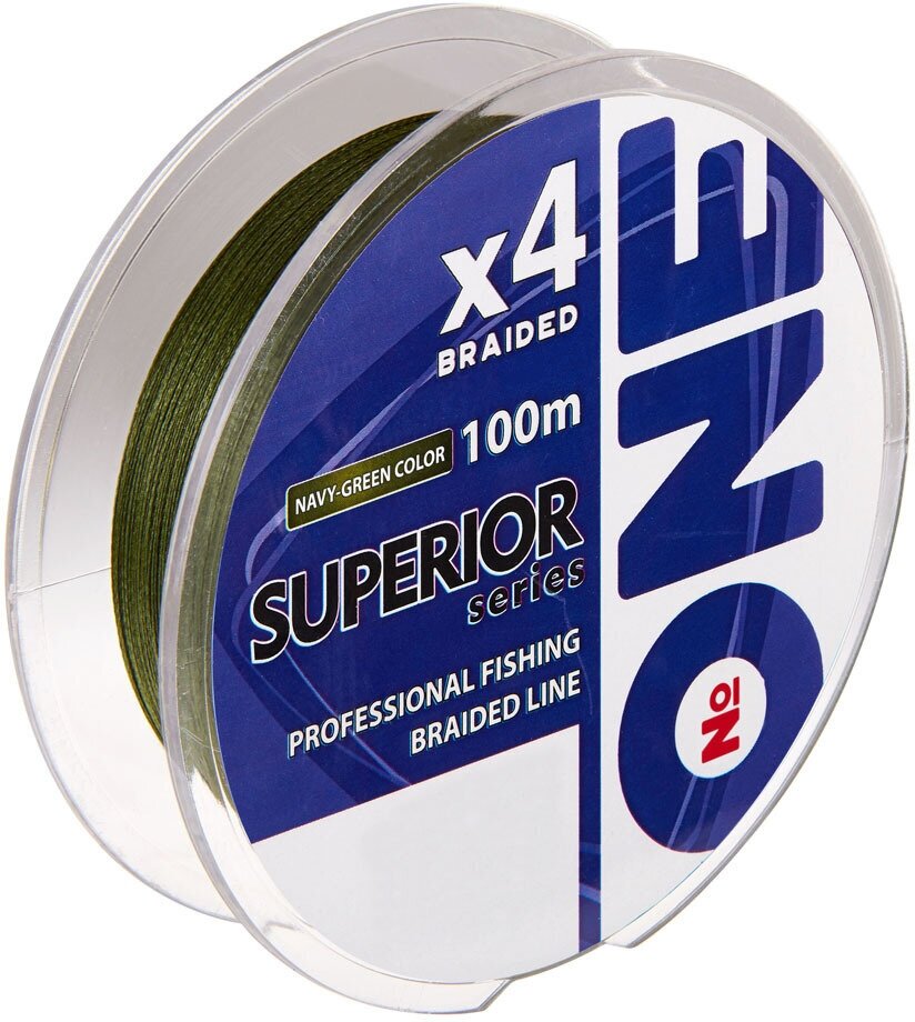 Плетеный шнур Number ONE Superior 4X-100 Navy-Green 014mm