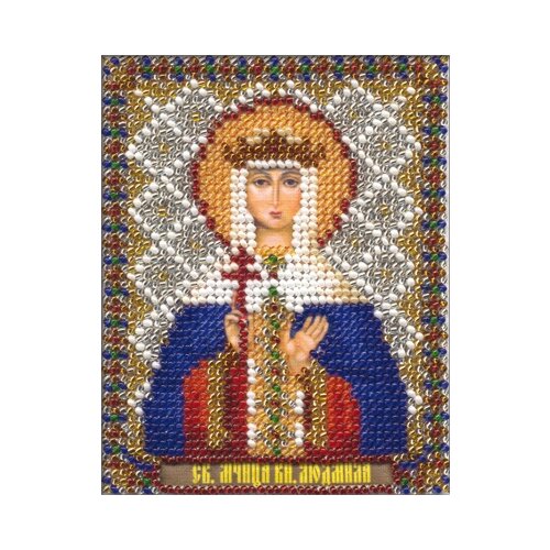 фото Набор для вышивания "panna" cm-1365 ( цм-1365 ) "икона св. мученицы княгини людмилы"