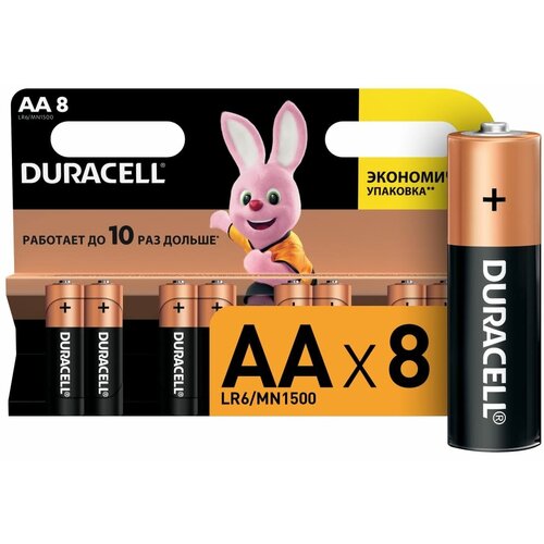 Батарейка Duracell LR6-8BL BASIC