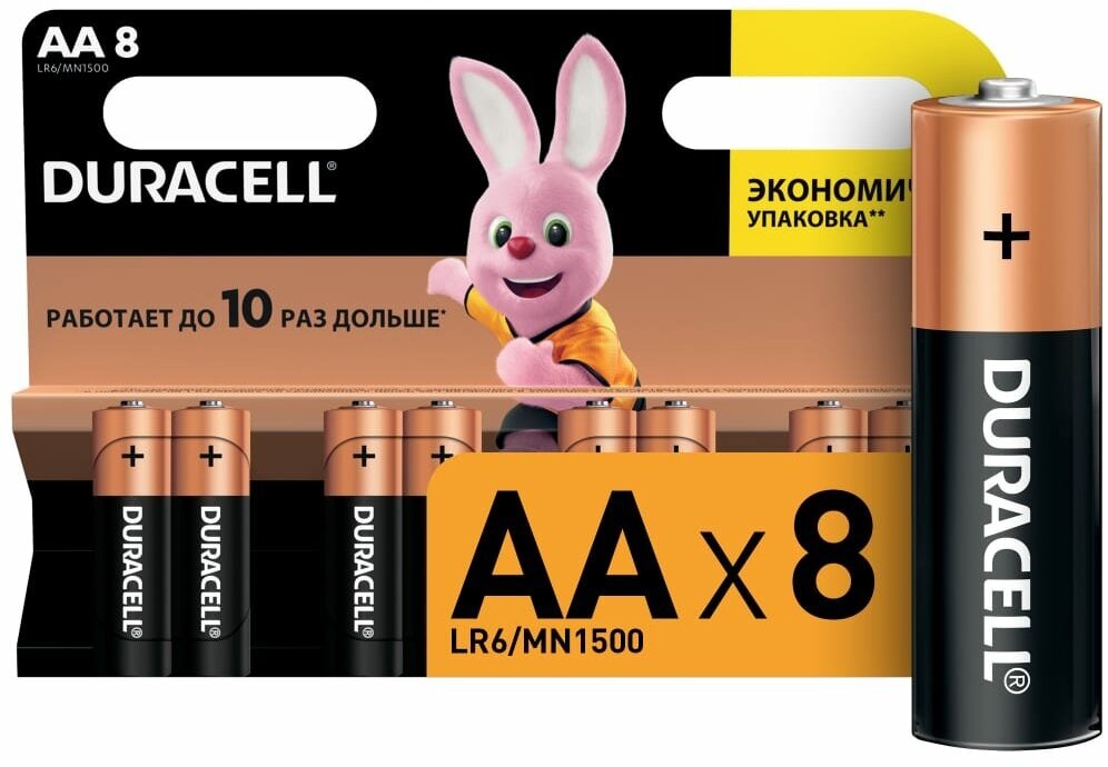 Батарейка Duracell LR6-8BL BASIC