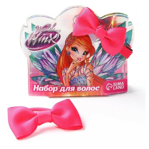 Набор для волос резинка и заколка Бантик микс WINX 2 шт 427₽