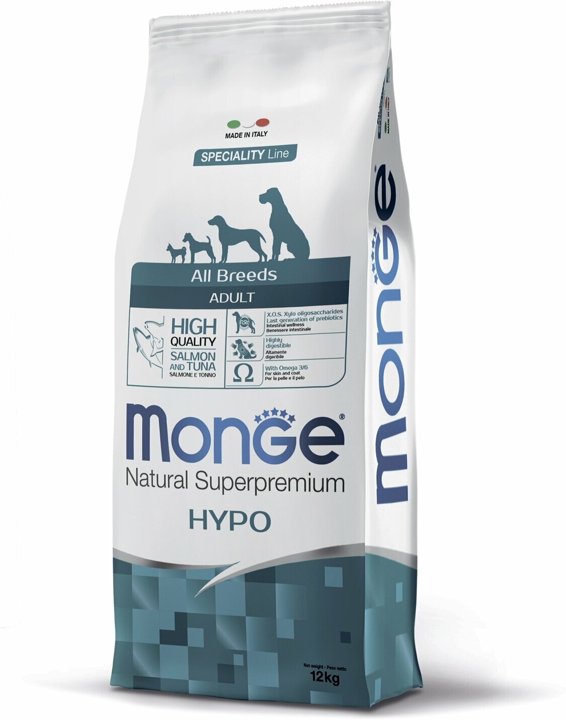 Monge Dog Speciality Hypo корм с лососем и тунцом для взрослых собак всех пород 12 кг