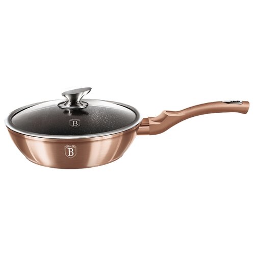 фото Сковорода berlinger haus metallic line 24 см с крышкой, коричневый