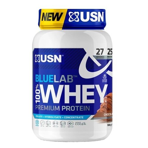 фото Протеин usn bluelab 100% whey, 908 гр., шоколад