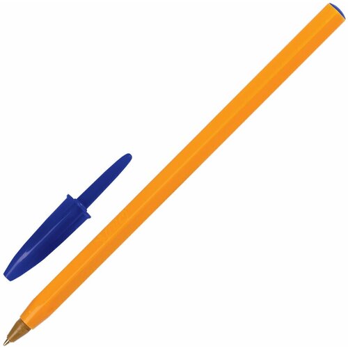 Ручка шариковая BIC Orange, синяя, корпус оранжевый, узел 0,8 мм, линия письма 0,3 мм, 8099221, 40 штук, 140057