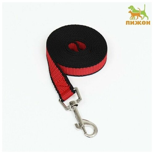 Поводок 2 м х 2 см красно-чёрный 800₽