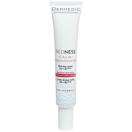 Dermedic Укрепляющий питательный дневной крем Redness Calm SPF 20 + IR, 40 мл dermedic redness calm uv ir дневной крем для лица 40 ml