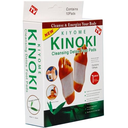 Пластыри очищающие детоксикационные для выведения токсинов, для стоп Kinoki Detox, 10 шт, 5 пар