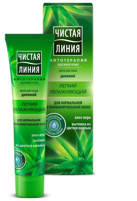 Крем для лица Чистая Линия Natue Plus Увлажняющий дневной для комбинированной кожи, 40 мл - фото №2