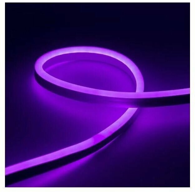 Гибкая неоновая лента с блоком фиолетовая - фотография № 8
