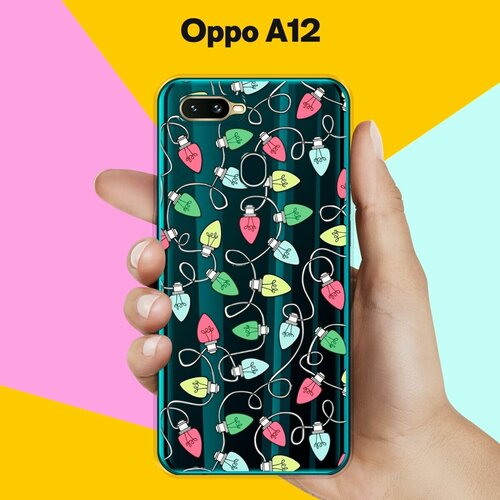 Силиконовый чехол на OPPO A12 Гирлянда / для Оппо А12 силиконовый чехол на oppo a12 лиса для оппо а12