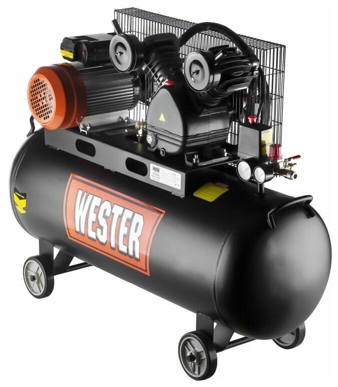 Компрессор масляный WESTER WBK2200/100PRO ременной привод поршневой 2200 Вт 340л/мин 8бар