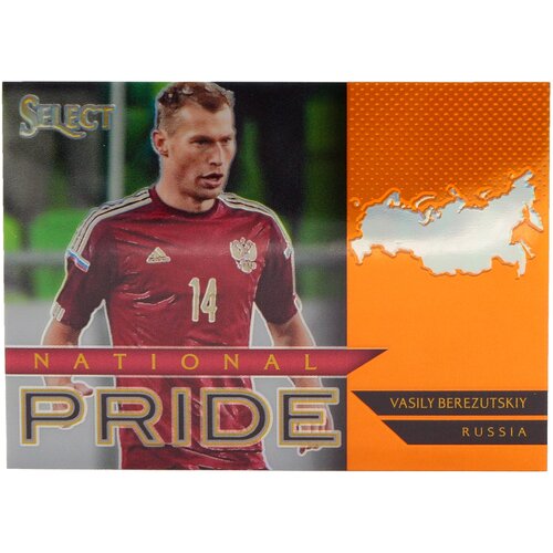 Коллекционная карточка Panini Select National Pride 2015-16 Orange #34 Василий Березуцкий S0042 классическая коллекционная карточка из аниме отбеливатель подарок на день рождения коллекционная карточка памятная карточка