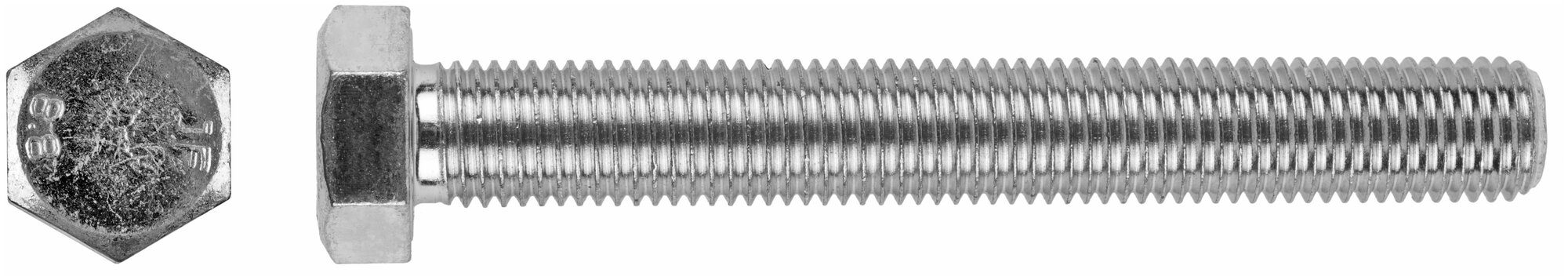 Болт с ш/гр головкой цинк, полная резьба 8*80 количество 10 штук - фотография № 2