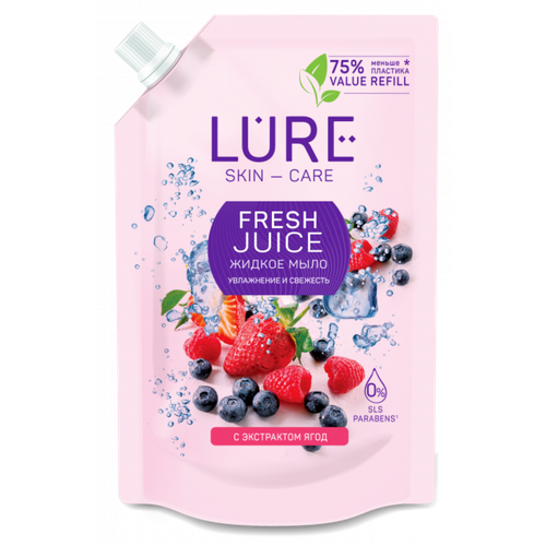 жидкое мыло lure fresh juice с экстрактом ягод дой пак 380 мл Lure Жидкое Мыло с Экстрактом Ягод {Дой-пак} 380мл