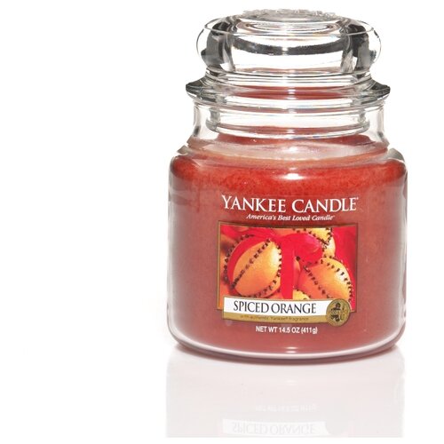 фото Yankee candle / свеча средняя в стеклянной банке пряный апельсин spiced orange 411 гр / 65 - 90 часов