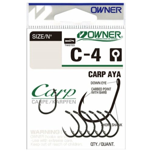 Крючки одинарные OWNER 53264 (C-4) Carp Aya BC #01 (5 шт/уп) крючки одинарные owner 53264 c 4 carp aya bc 06 8 шт уп