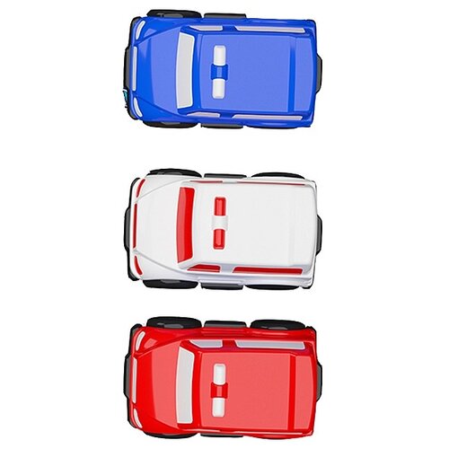 Набор машин Ucar Oyuncak Т5-067, 10 см, синий/белый/красный by kids набор машинок мой город 1 32 46х6х29см