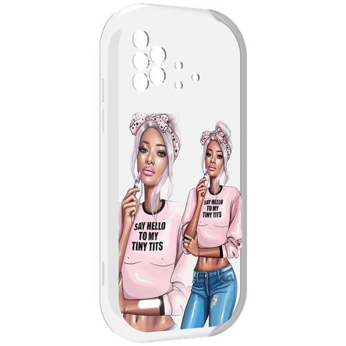 Чехол MyPads Девушка-в-розовой-футболке женский для UMIDIGI Bison X10 / X10 Pro задняя-панель-накладка-бампер