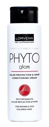 LORVENN кондиционер Phyto Glam для волос окрашенных в коричневый и красный цвет, 300 мл