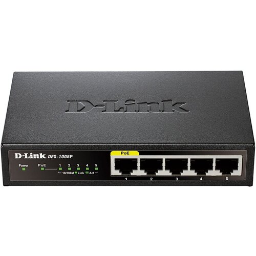 коммутатор d link dgs 1520 28 a1a Коммутатор D-Link DGS-1005P/A1A 5G 4PoE 60W неуправляемый