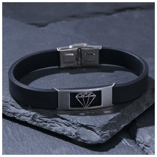 фото Браслет, черный, серебряный нет бренда