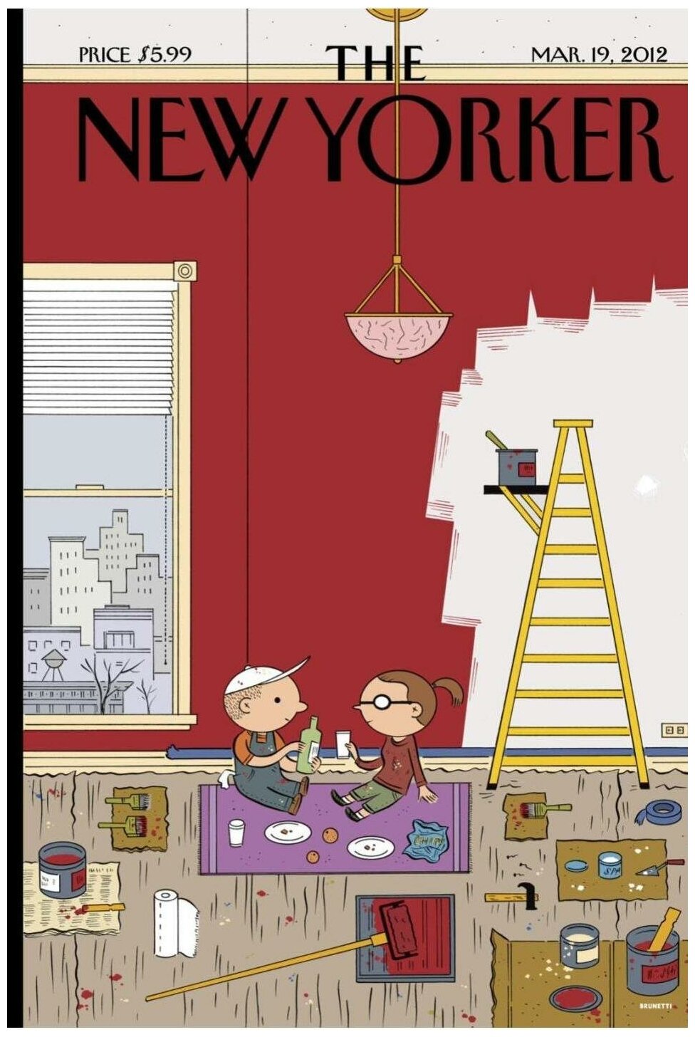 Постер / Плакат / Картина Обложки New Yorker - Ремонт 40х50 см в подарочном тубусе