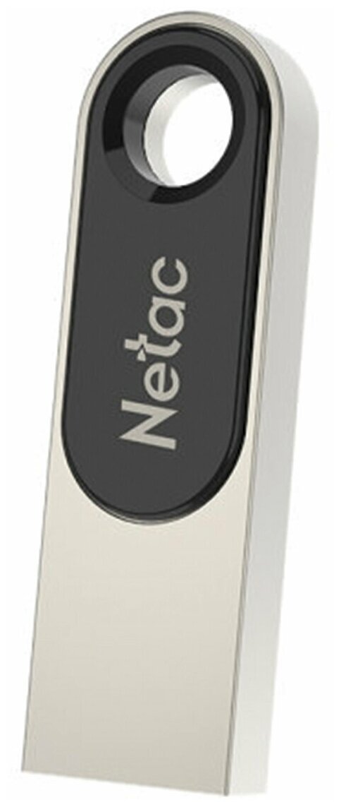 Флеш-диск Netac 64 gb, u278 usb, 2.0 металлический, корпус серебристый, черный (NT03U278N-064G)