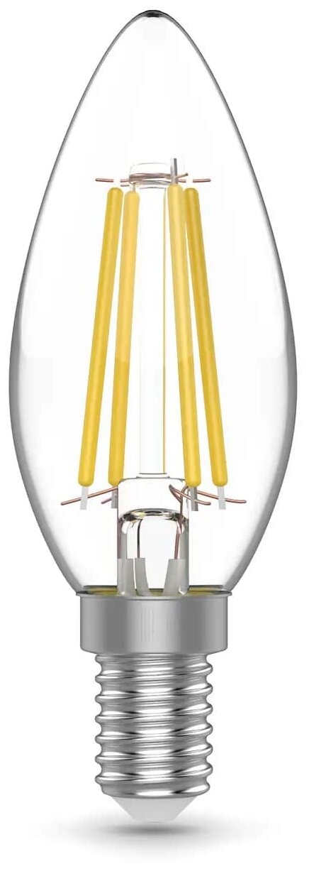 Лампа светодиодная Gauss Basic Filament E14 4.5Вт 4100K 1031215 - фотография № 1
