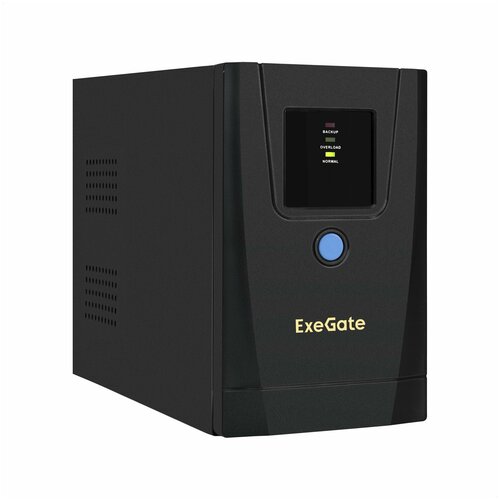 Источник бесперебойного питания EXEGATE Power Smart ULB-650. LCD. AVR.1SH.2C13 <650VA/360W, LCD, AVR,1*Schuko+2*C13, металлический корпус, Bla