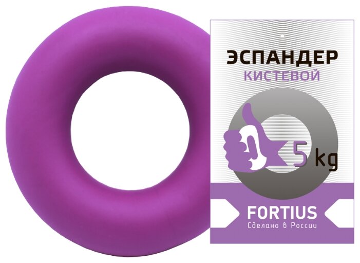 Купить Эспандер кистевой "Fortius" жесткость 5 кг (фиолетовый) по низкой цене с доставкой из Яндекс.Маркета