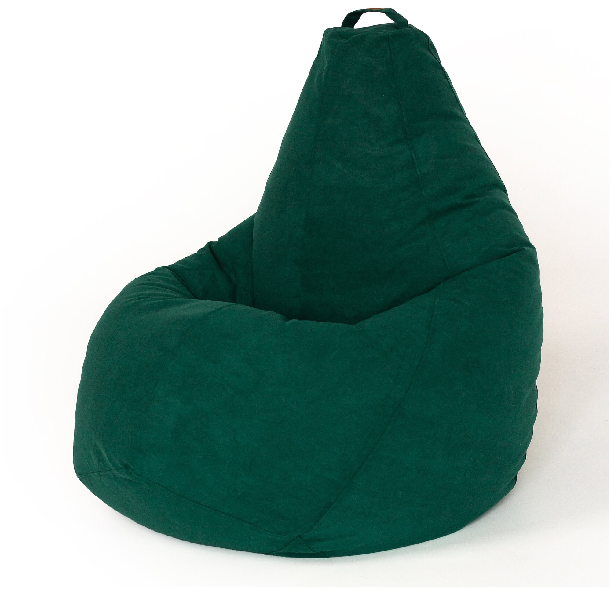 Кресло мешок Велюр зелёный размер XL, микровелюр - фотография № 1
