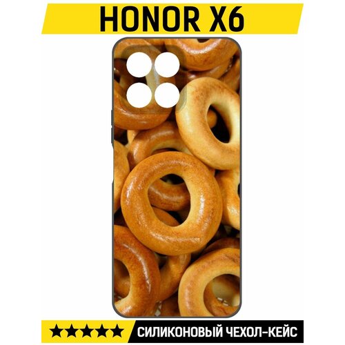 Чехол-накладка Krutoff Soft Case Сушки для Honor X6 черный