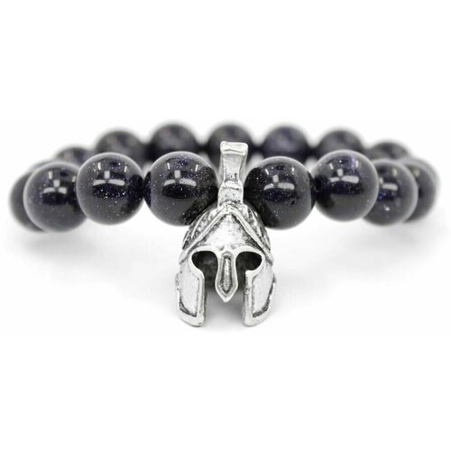 фото Handinsilver ( посеребриручку ) браслет из синего авантюрина 10мм и шлемом