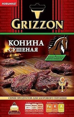 Упаковка из 10 штук Конина сушеная "GRIZZON" 36г