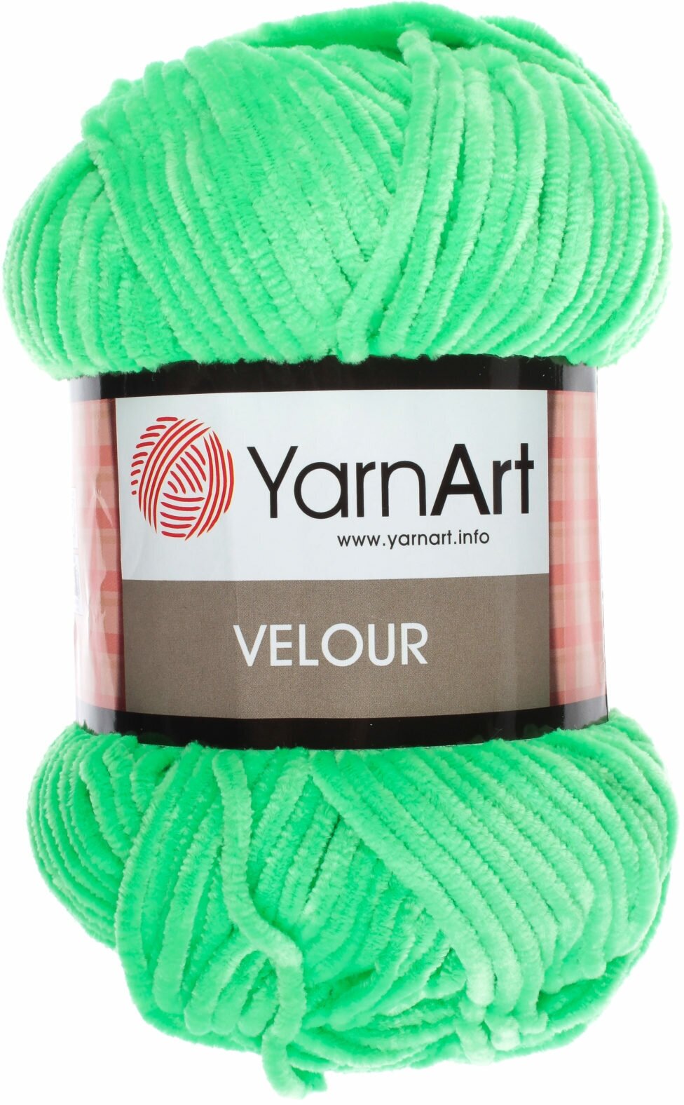 Пряжа YarnArt Velour светло-зеленый (861), 100%микрополиэстер, 170м, 100г, 2шт