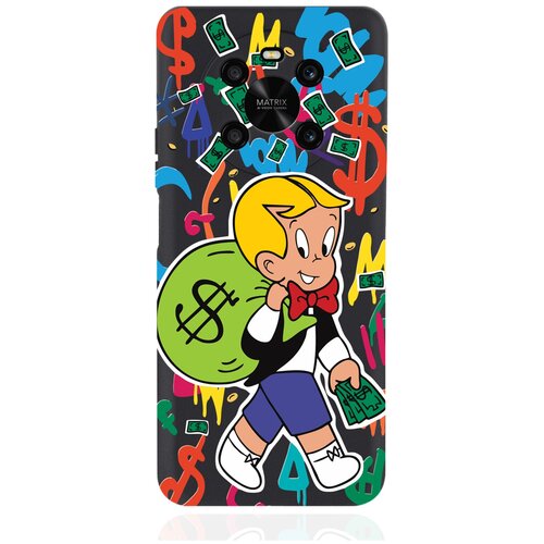 Черный силиконовый чехол MustHaveCase для Honor X9 Monopoly Richie Rich/Монополи Богатенький Риччи чехол для смартфона honor x7b черный силиконовый monopoly richie rich монополи богатенький риччи