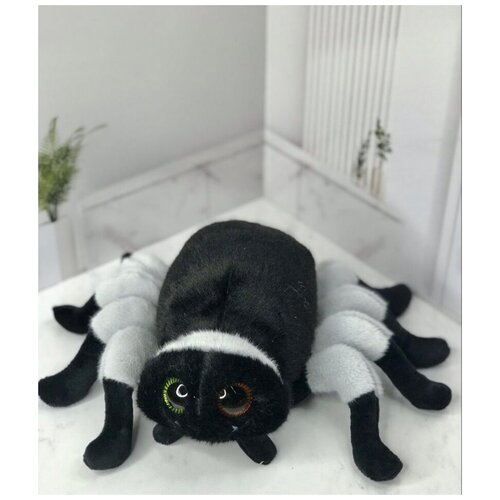 фото Мягкая игрушка паук-пушистик, 25 см, серый китай