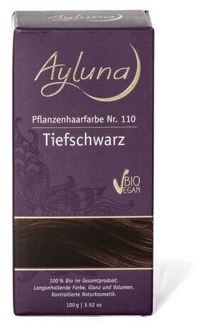 Ayluna Краска для волос растительная № 110 иссиня-черный 100 г 1 шт