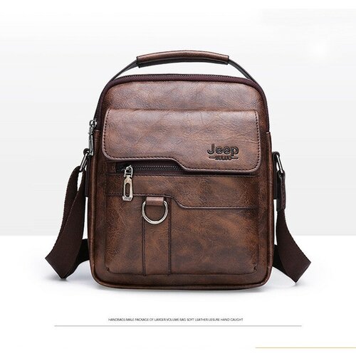 Сумка кросс-боди CityFOX, фактура гладкая, коричневый